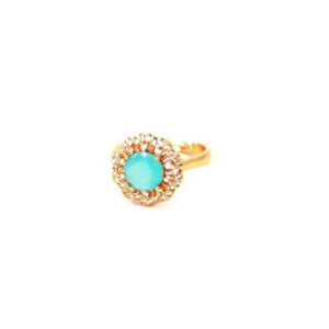 Emerald Halo Ring
